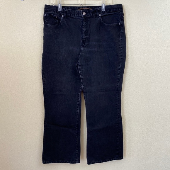 Lauren Jeans Company by Ralph Lauren - Black Bootcut Jeans - Picture 1 of 8